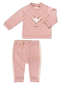 חליפת גן פוטר עם גומי בתחתית Happy Days במידה 6-9 חודשים - ורוד איילים