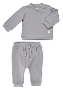 חליפת גן פוטר עם גומי בתחתית Happy Days במידה 6-9 חודשים - אפור