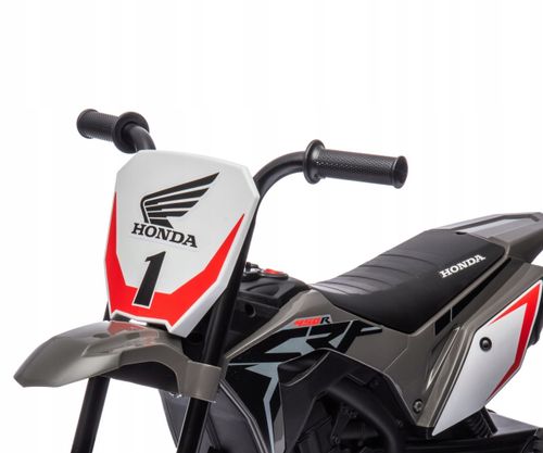 בימבה אופנוע ממונעת דמוי הונדה Honda CRF-450R 6V עם גלגלי עזר, מונע התהפכות ואפקטים קוליים - שחור