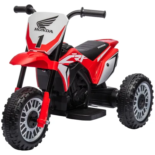 בימבה אופנוע ממונעת דמוי הונדה Honda CRF-450R 6V עם גלגלי עזר, מונע התהפכות ואפקטים קוליים - אדום