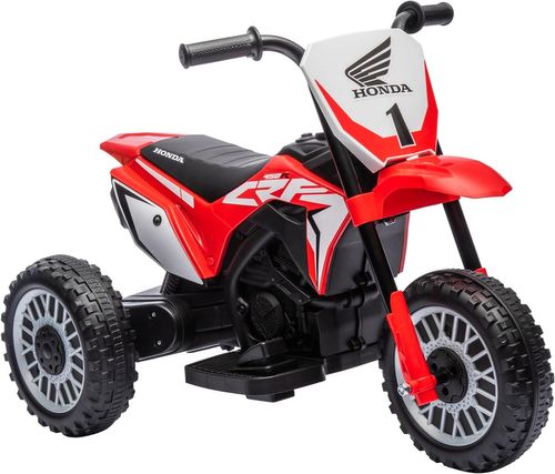 בימבה אופנוע ממונעת דמוי הונדה Honda CRF-450R 6V עם גלגלי עזר, מונע התהפכות ואפקטים קוליים - אדום