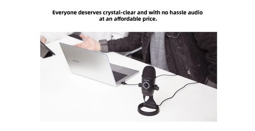 מיקרופון שולחני לסטרימינג, זום סאונד רדיופוני למחשב וטלפונים Boya BY-CM5