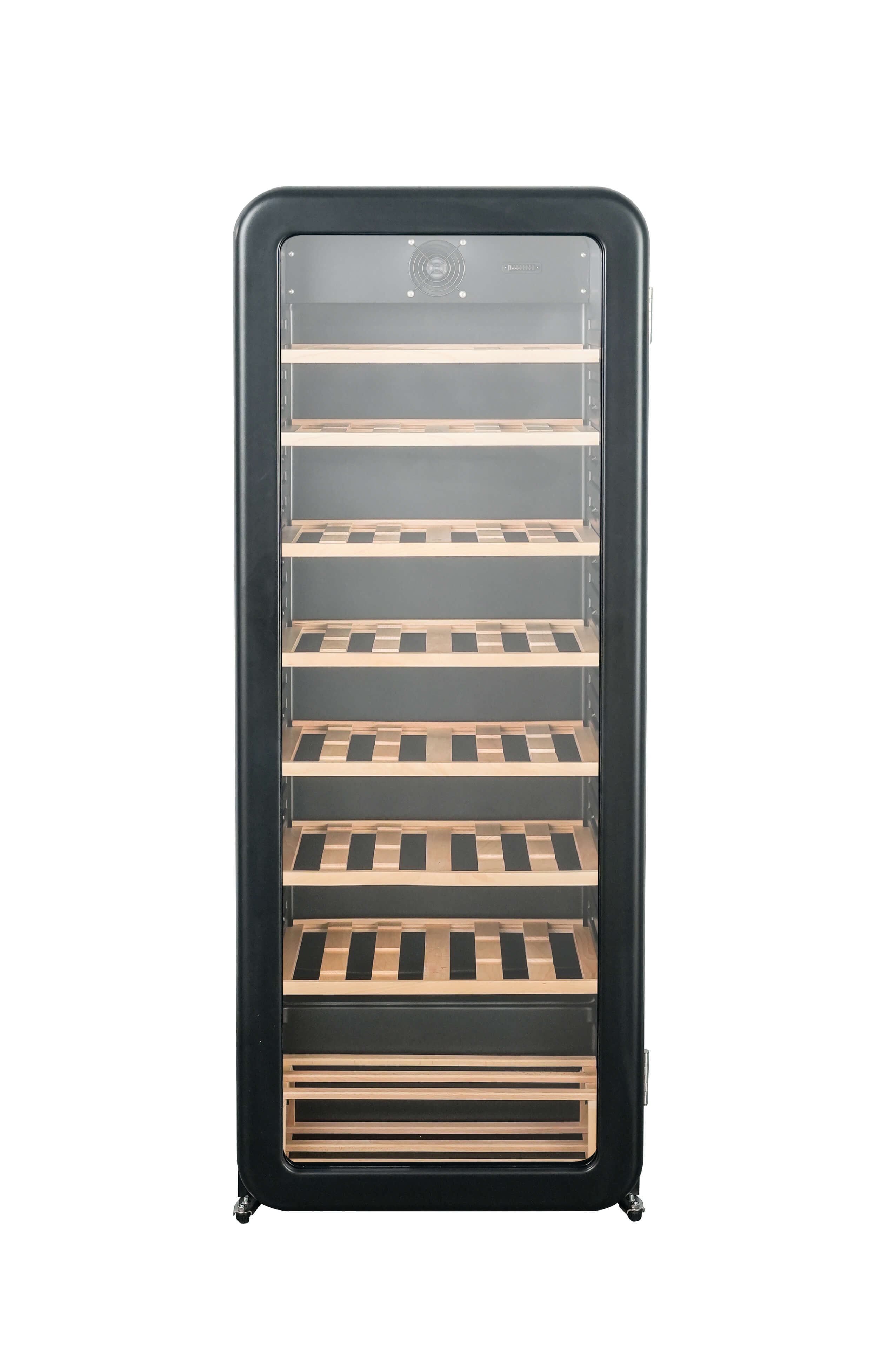 מקרר יין 76 בקבוקים עם מדפי עץ דגם SC208RS