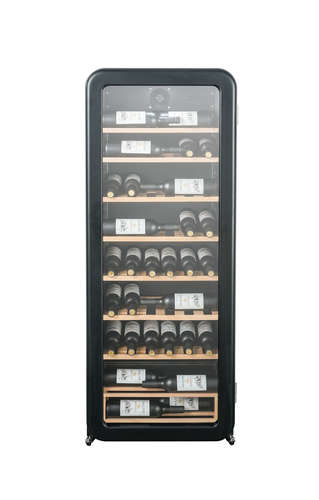 מקרר יין 76 בקבוקים עם מדפי עץ דגם SC208RS