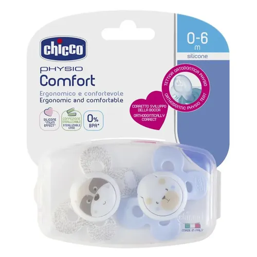 זוג מוצצי סיליקון 0-6- Chicco