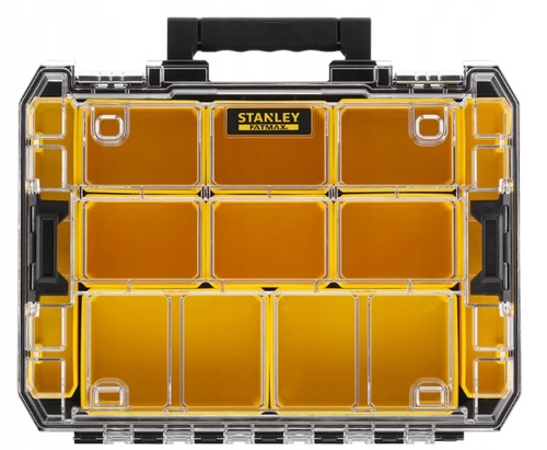ארגונית TSTAK שקופה לברגים 10 תאים נשלפים DEWALT