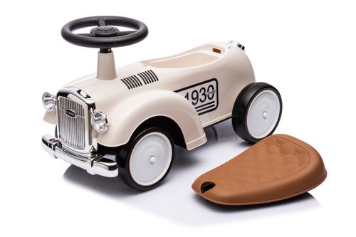 בימבה 1930 רטרו בעיצוב וינטג' עם גלגלי EVA שקטים, צופר ותא אחסון - לבן