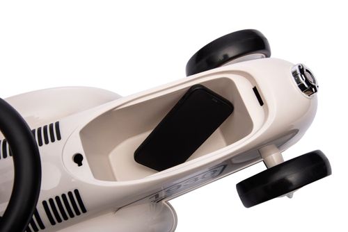 בימבה 1930 רטרו בעיצוב וינטג' עם גלגלי EVA שקטים, צופר ותא אחסון - לבן