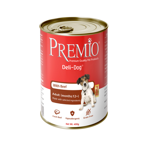פרמיו דלידוג לכלב בוגר בקר 400 גרם