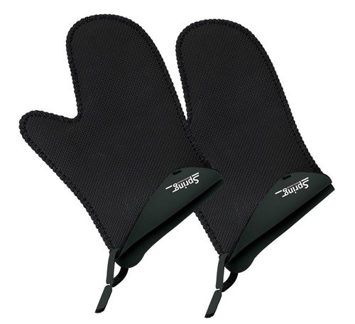  זוג כפפות קצרות שחורות SPRING GRIPS short oven glove