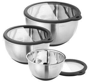 סט 3 קערות מכסה זכוכית FUSION2+  bowl set