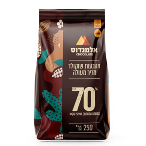 אלמנדוס - מטבעות שוקולד מריר מעולה 70% | 250 ג'