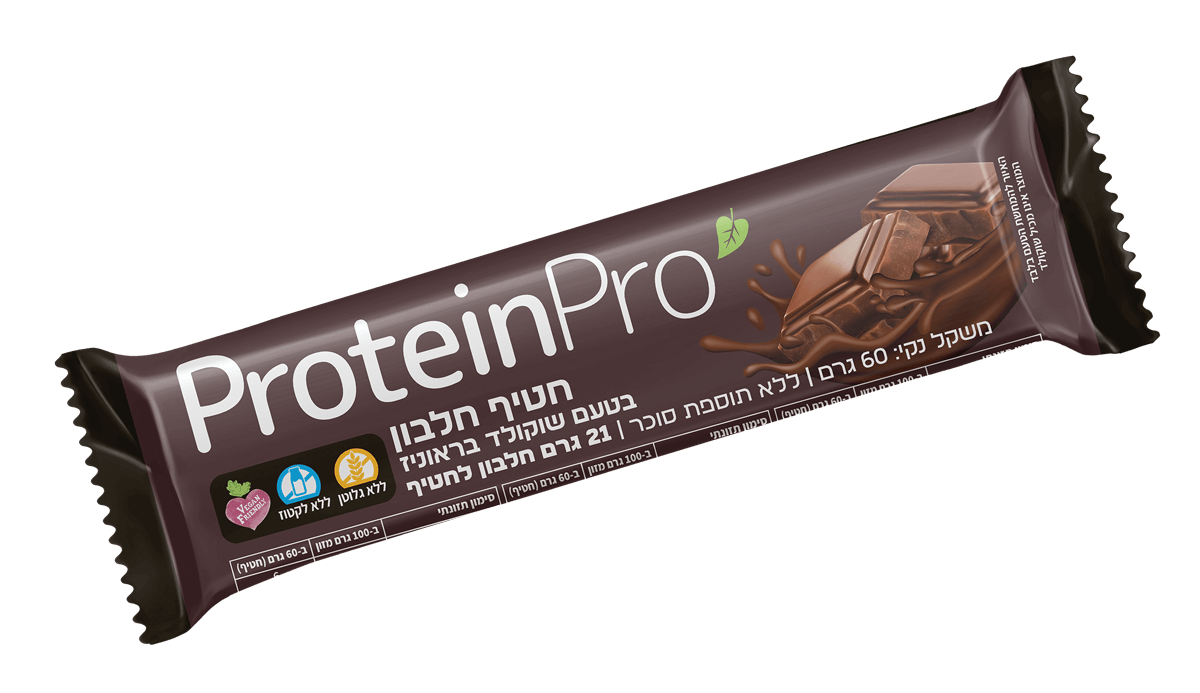 חטיף חלבון בטעם שוקולד בראוניז ProteinPro
