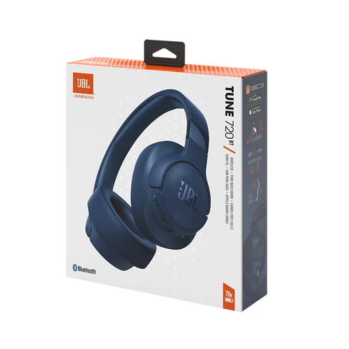 אוזניות אלחוטיות קשת JBL Tune 720BT כחול (יבואן רשמי)