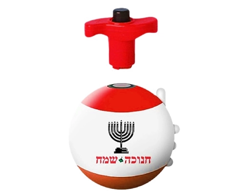 סביבון כדור חנוכייה עם אורות וצלילים