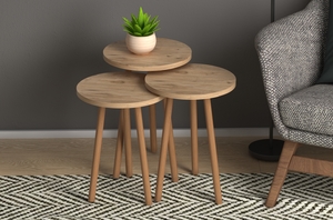 שלישיית שולחנות סלון דגם שירן