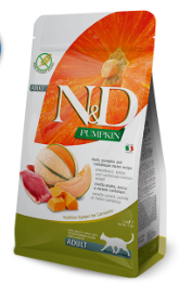 נטורל אנד דלישס N&D לחתול בוגר - ברווז,דלעת ומלון ללא דגנים - 1.5 ק"ג