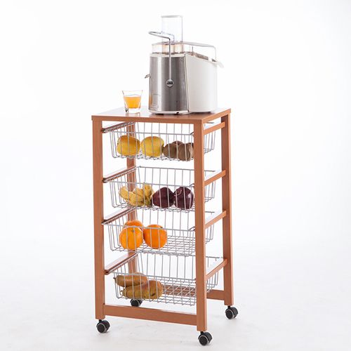 אגרן שחור 4 סלסלות GINGERONE Kitchen trolley