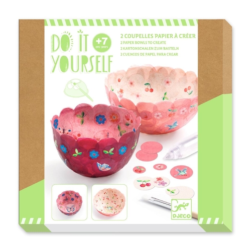 DIY הדבקת נייר - קערות באוויר הפתוח