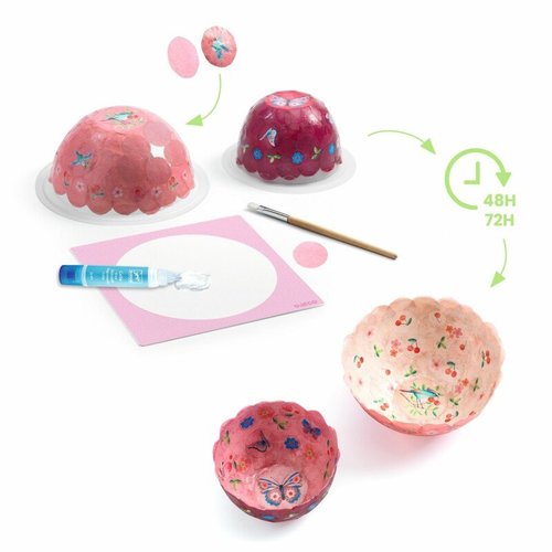 DIY הדבקת נייר - קערות באוויר הפתוח