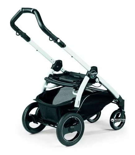 שלדת עגלת BOOK PLUS S 51 עם גלגלים בולמי זעזועים - לבן / שחור