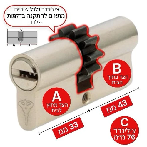 צילינדר גלגל למנעול חכם לדלת לינוס YALE