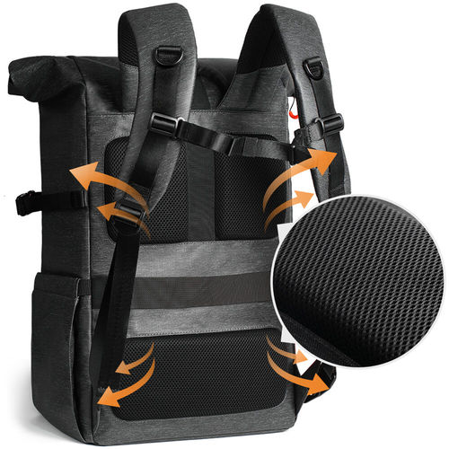 תיק גב לצילום לשימוש רב תכליתי - K&F Concept Camera Photography Backpack for SLR/DSLR Camera, Lens w/ Rain Cover KF13.096V1