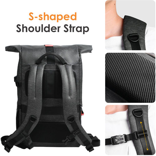 תיק גב לצילום לשימוש רב תכליתי - K&F Concept Camera Photography Backpack for SLR/DSLR Camera, Lens w/ Rain Cover KF13.096V1