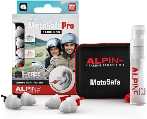 אטמי אוזניים מוטוסייף פרו - ALPINE HEARING MOTO SAFE PRO