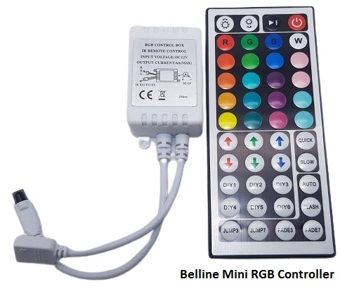 מיני בקר לדים RGB עם שלט רחוק 44 מקשים 3X2A 12V DC