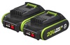 זוג סוללות 20V 2AH מבית WORX