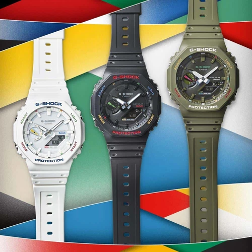 CASIO GA-B2100FC-3A CARBON מנגנון סולארי ובלוטוס