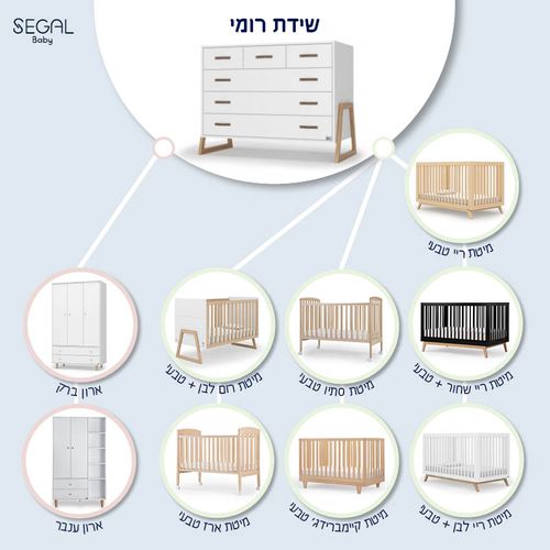 שידה / שידת החתלה רומי