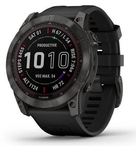 שעון ספורט חכם Garmin Fenix 7X Sapphire Solar Titanium Gray