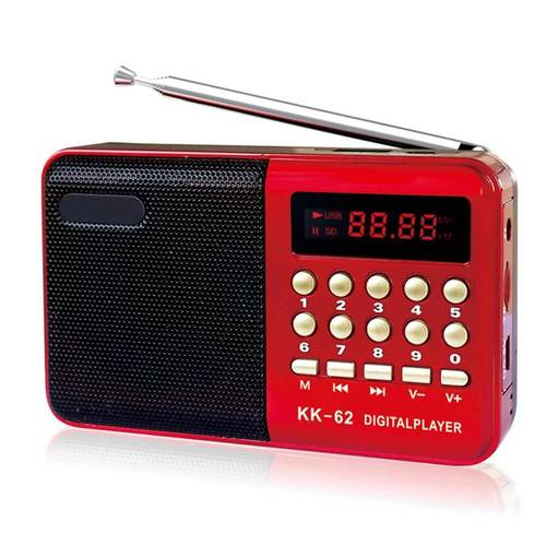 מיני רדיו MP3/FM נייד דגם KK-62 - נטען USB