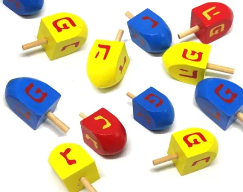 סביבון עץ צבעוני 3/5.5 ס