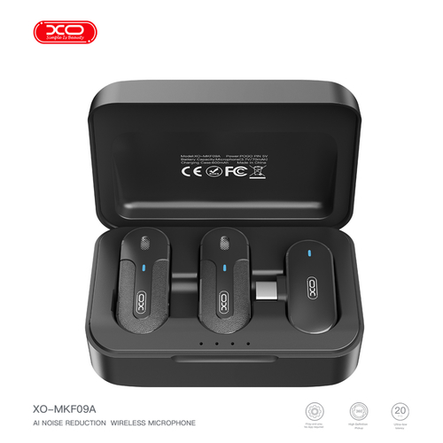 AI Noise Reduction XO-MKF09A זוג מיקרופונים ניידים חיבור Type-C 