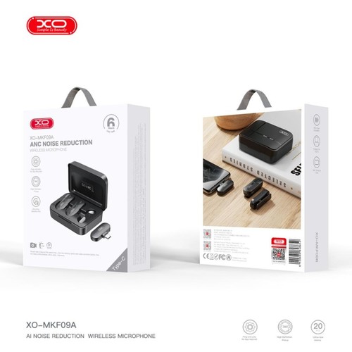 AI Noise Reduction XO-MKF09A זוג מיקרופונים ניידים חיבור Type-C 