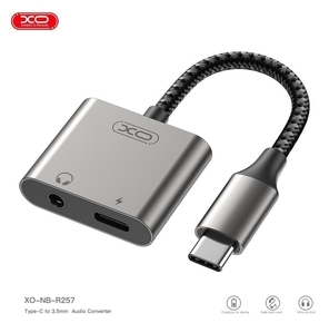 מתאם XO - NBR257B Audio Converter Type-c to 3.5mm + Charge