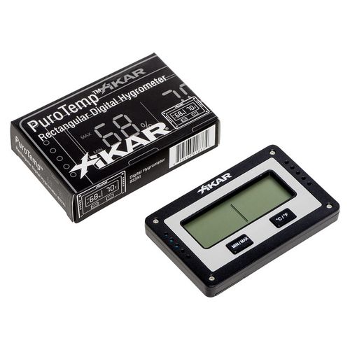 שעון לחות דיגיטלי XIKAR PuroTemp Rectangular Hygrometer