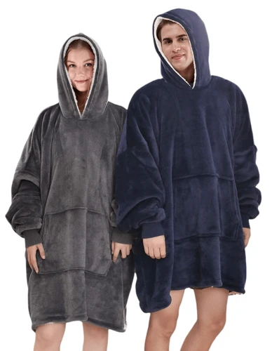 שמיכת פינוק מחממת עם קפוצ’ון הודיס Hoodie Blanket