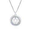 שרשרת ותליון מגן דוד וברכת הכהנים (18.5ממ) זהב 14K