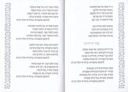 זמירון שבת נוסח אשכנז לבן עם עיטור כסף (L)