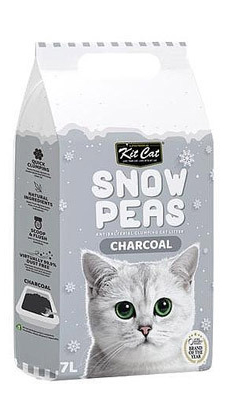 חול סיבי אפונה לחתול פחם - 7 ליטר - Kit Kat Snow Peas Charcoal