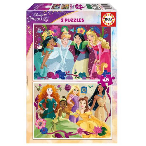 2 פאזלים לילדים 48 חלקים כל אחד - נסיכות דיסני 2