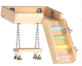 פלטפורמת משחק מעץ למכרסמים קטנים 26X20X17.5