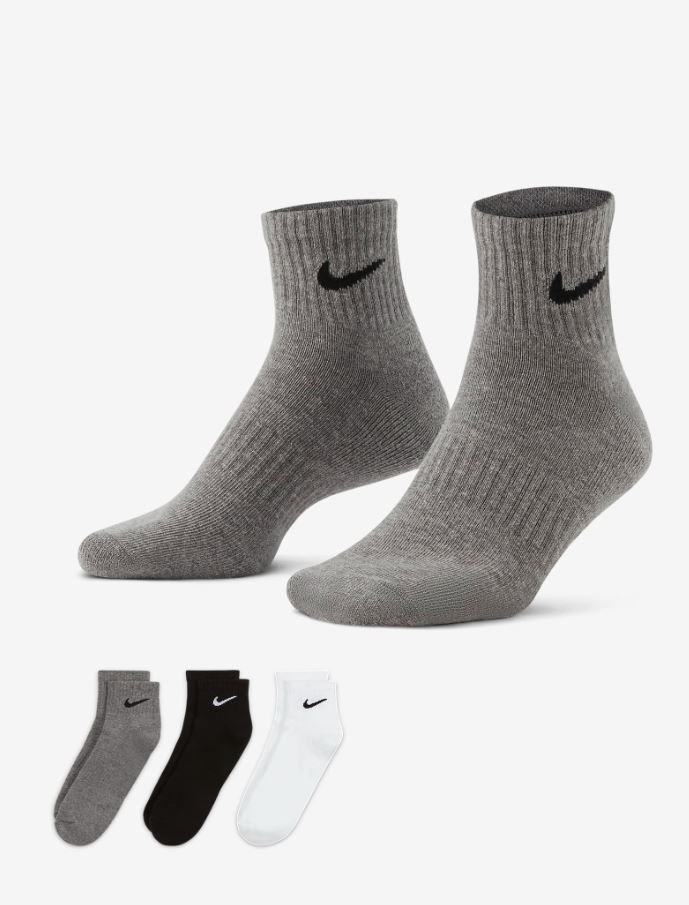 גרבי נייק Nike Everyday Cushioned Training Ankle Socks | שלישייה