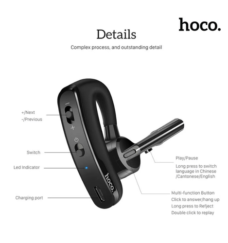 Hoco E15-אוזניה עסקית Bluetooth
