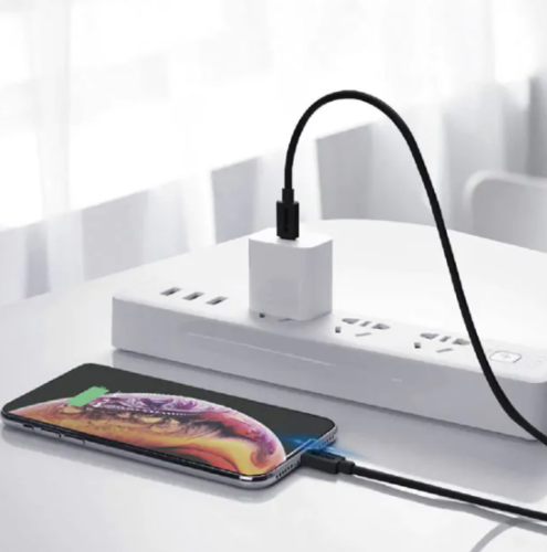 כבל טעינה מהירה וסנכרון TYPE C ל- TYPE C  באורך 1 מטר 3A