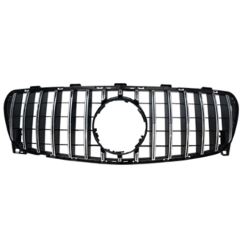גריל קידמי דקורטיבי לרכב מרצדס W156 GLA מ2013-2015 דגם ג'יטי GT כסף קלאסי